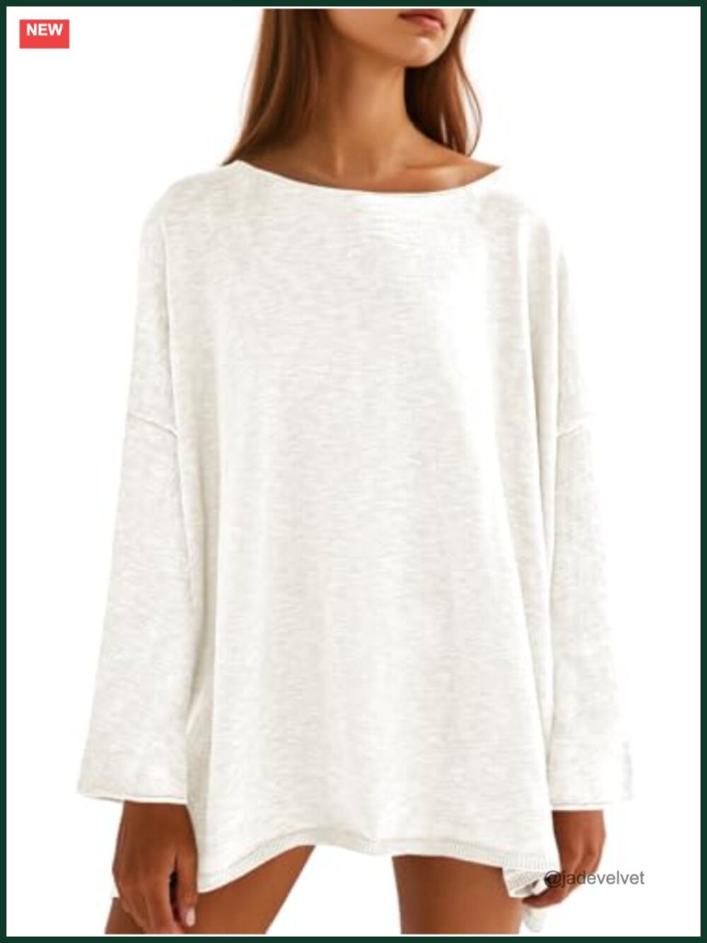 Oversized Long Sleeve Knitted Lightweight Sweater Tunic Top